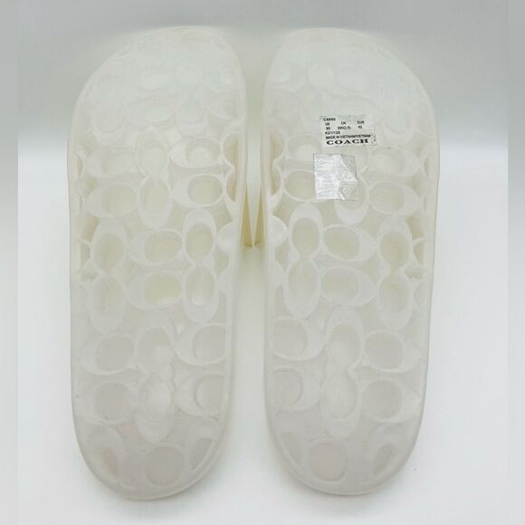NWT Coach Men’s Clear Slide Chalk Sandals Size 9D - Picture 7 of 8